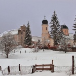 travel___Monastery In Snow___Gomirje, Croatia.