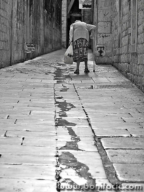 bw___Hard Walk___Split, Croatia.