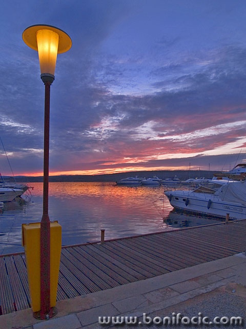 travel___Yellow Lights___Punat, Croatia.