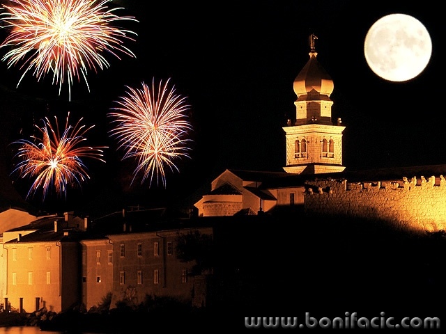 digital___Full Moon Fireworks___Krk, Croatia.