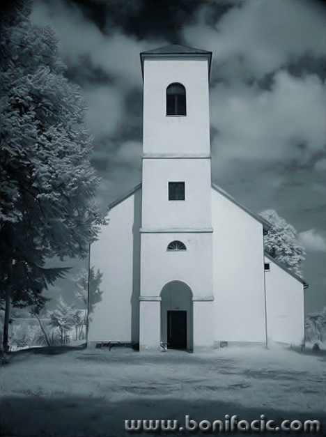 bw___High Tower Church___Cerovnik, Croatia.