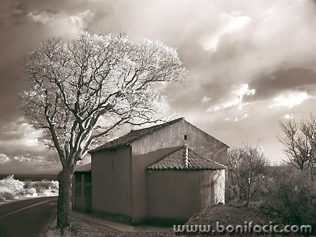 bw___Oratrory___Krk, Croatia.