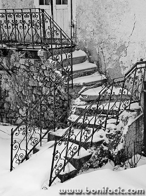 bw___Stairway___Mrkopalj, Croatia.