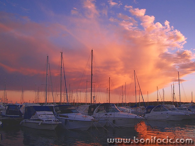 travel___Flaming Sky___Punat, Croatia.