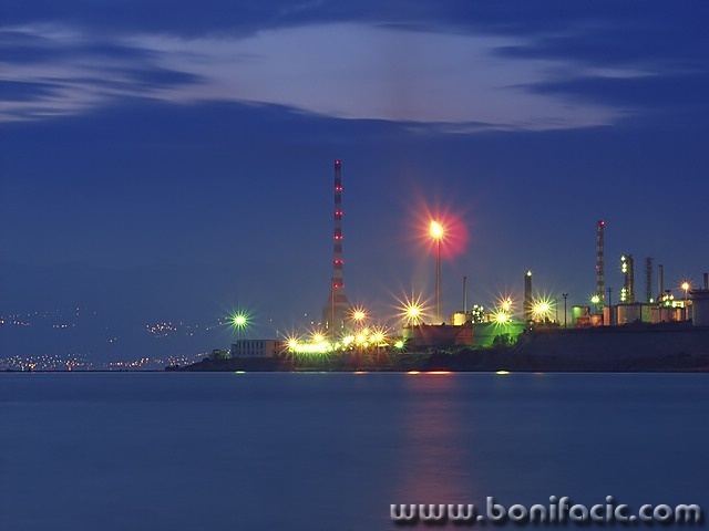 travel___Industrial Lights___Urinj, Croatia.